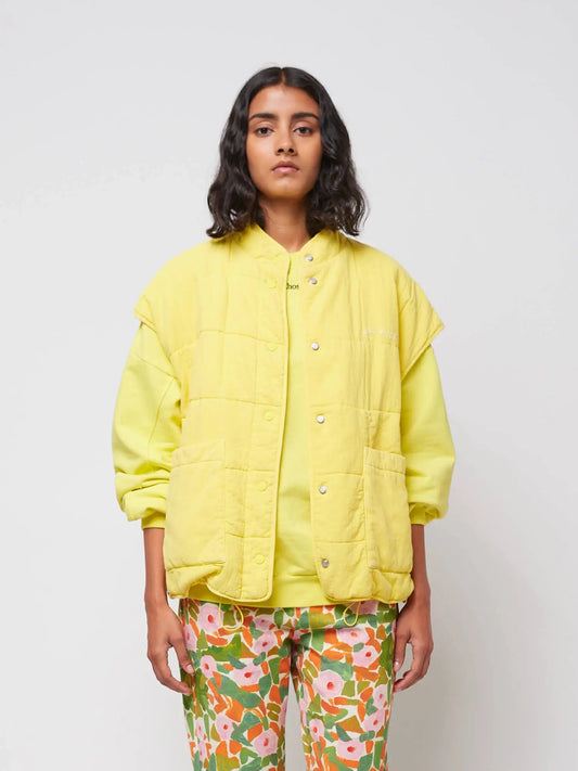 Washed Cotton Vest - Yellow