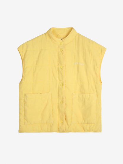 Washed Cotton Vest - Yellow