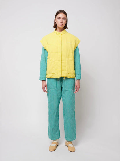 Washed Cotton Vest - Yellow