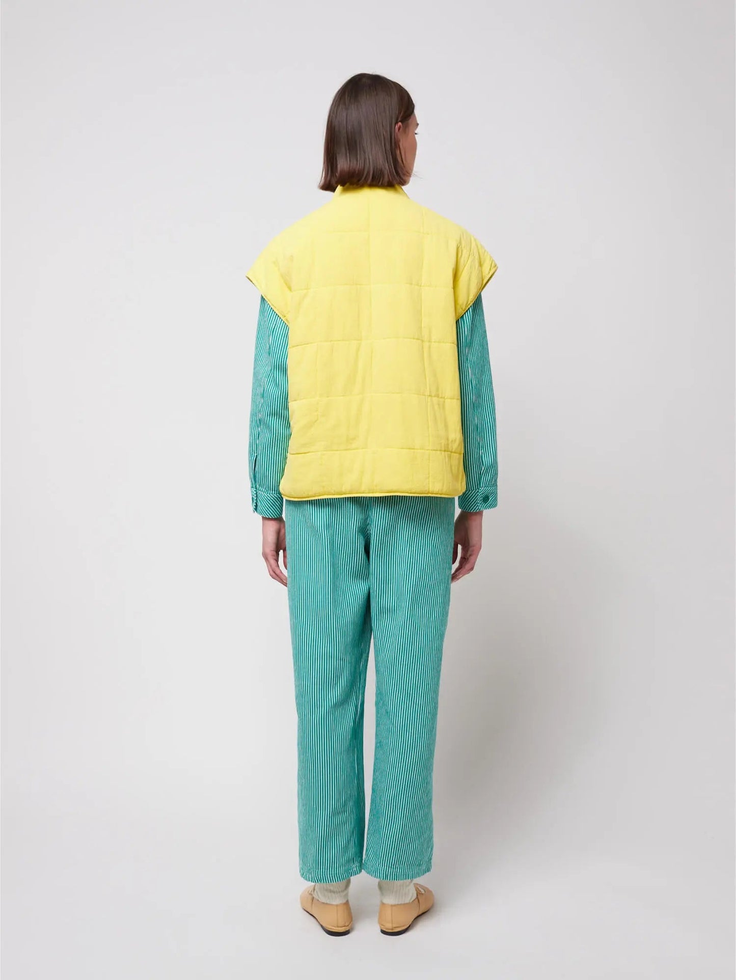 Washed Cotton Vest - Yellow