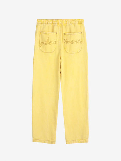 Washed Relaxed Fit Jeans - Yellow