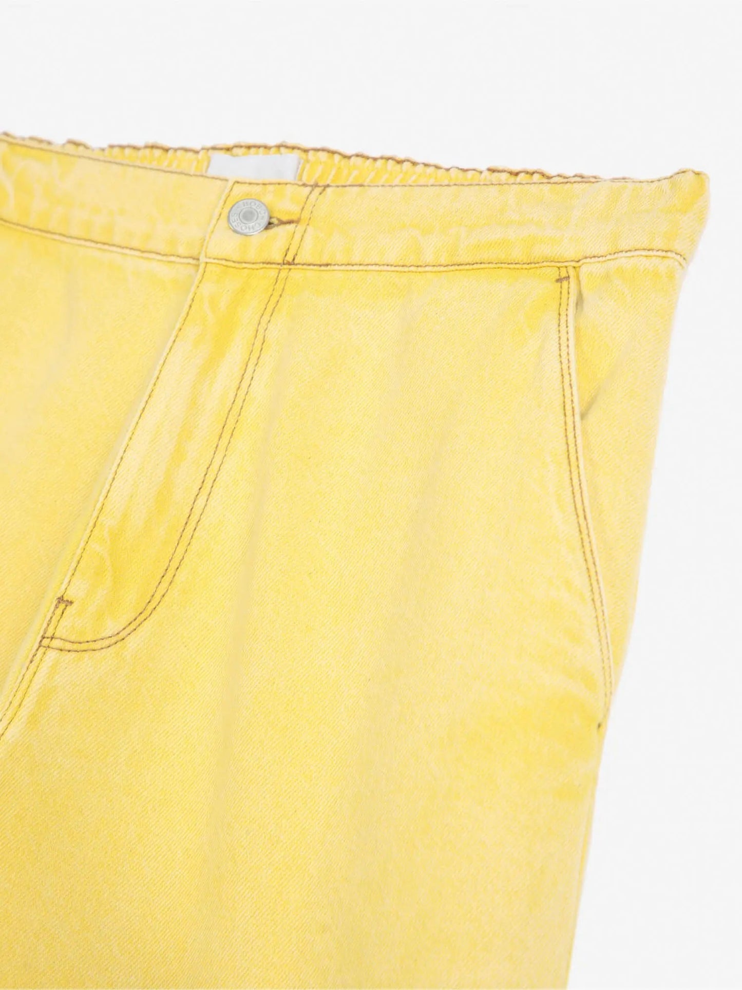 Washed Relaxed Fit Jeans - Yellow