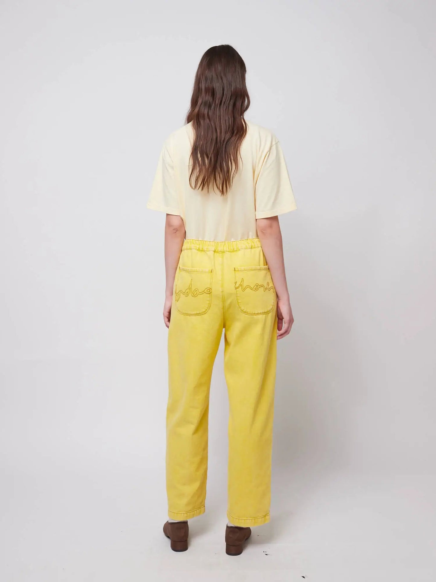 Washed Relaxed Fit Jeans - Yellow