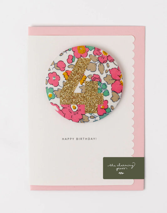 Age 4 Birthday Badge Card