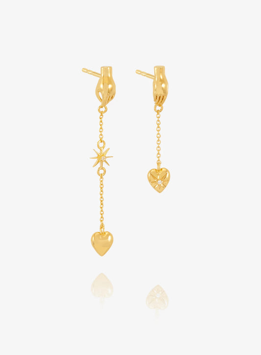 Love Story Asymmetrical Drop Earrings