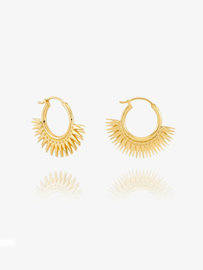 Rising Sun Hoop Earrings