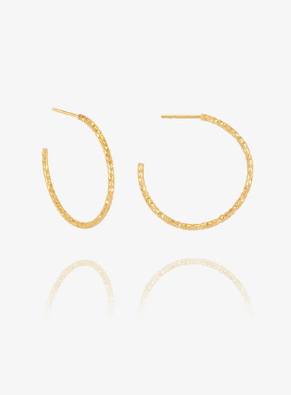 Shimmering Sun Hoop Earrings