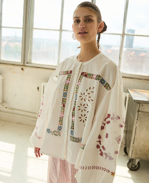 Embroidered Shirt White