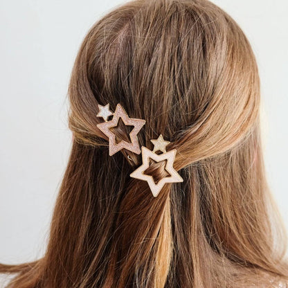 Super Sparkle Star Snap Hair Clips