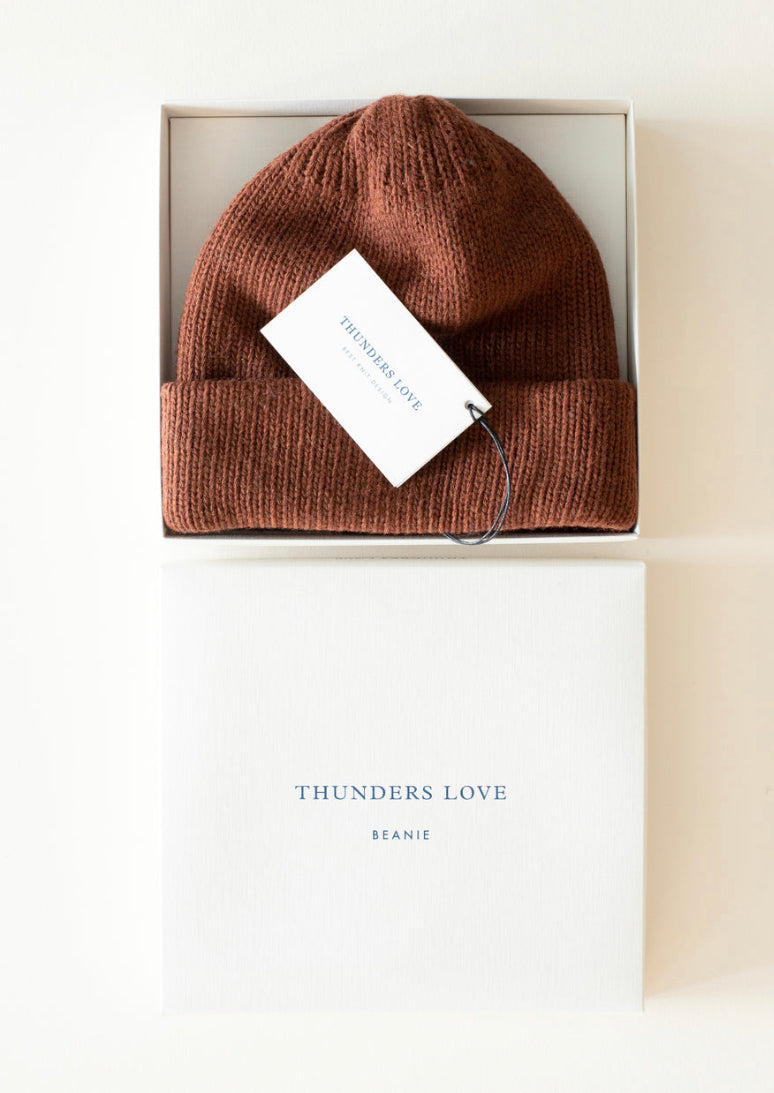 Thunders Love Solid Brown Beanie