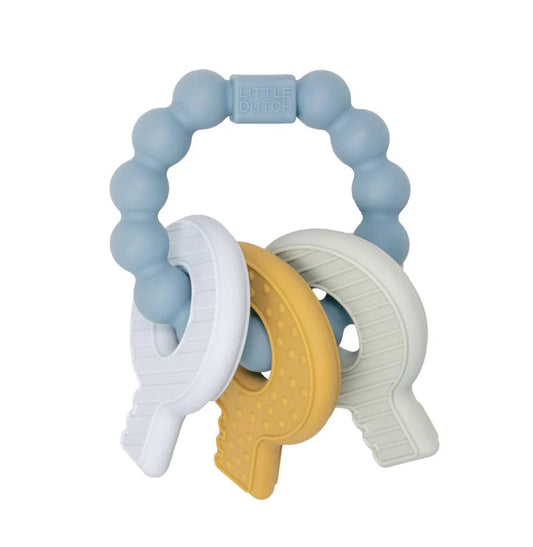 Silicone Teething Keychain Blue
