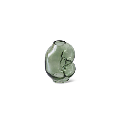 Gleam Olive Glass Vase - Small