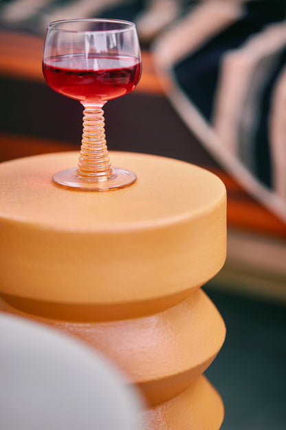 Swirl Wine High Glass - Nude