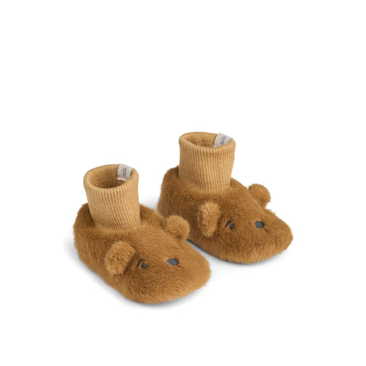 Beth Bear Slippers - Golden Caramel