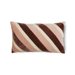 Striped Velvet Cushion Rose