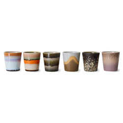70’s Coffee Mugs Elements Set Of 6
