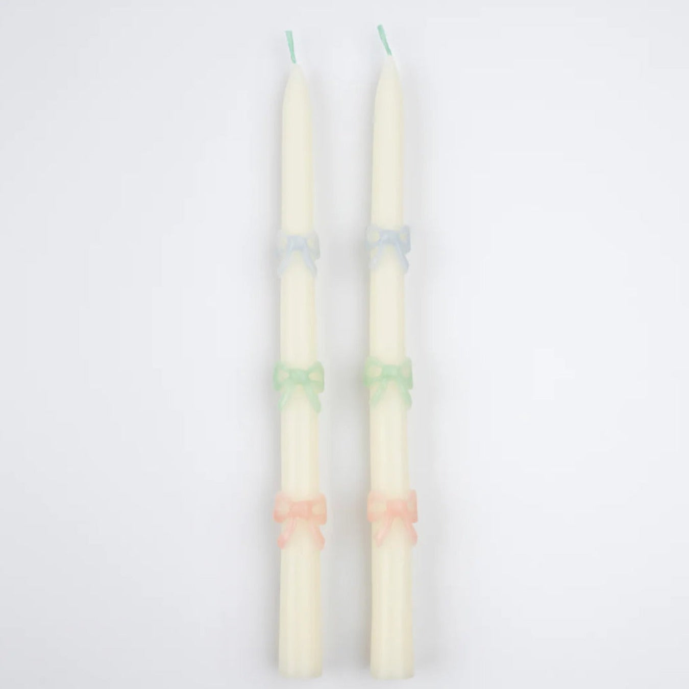 Multi Colour Bow Tapered Candles