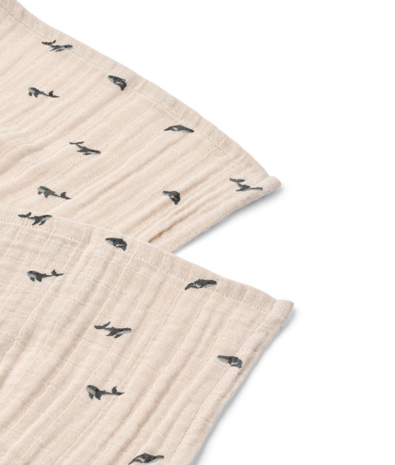 Lewis Mini Whale Muslin Cloth 2PK