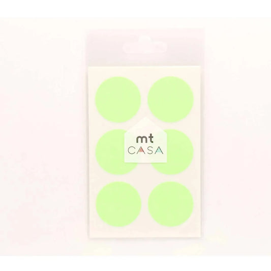 MT Casa Round Sticker Seal Shocking Green