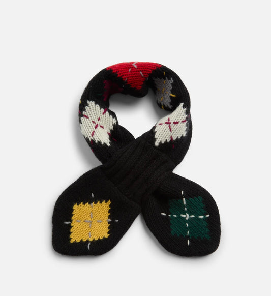 Slotted Scarf Unisex Black