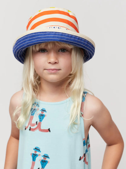 Bobo Choses Reversible Multicolour Stripe Hat