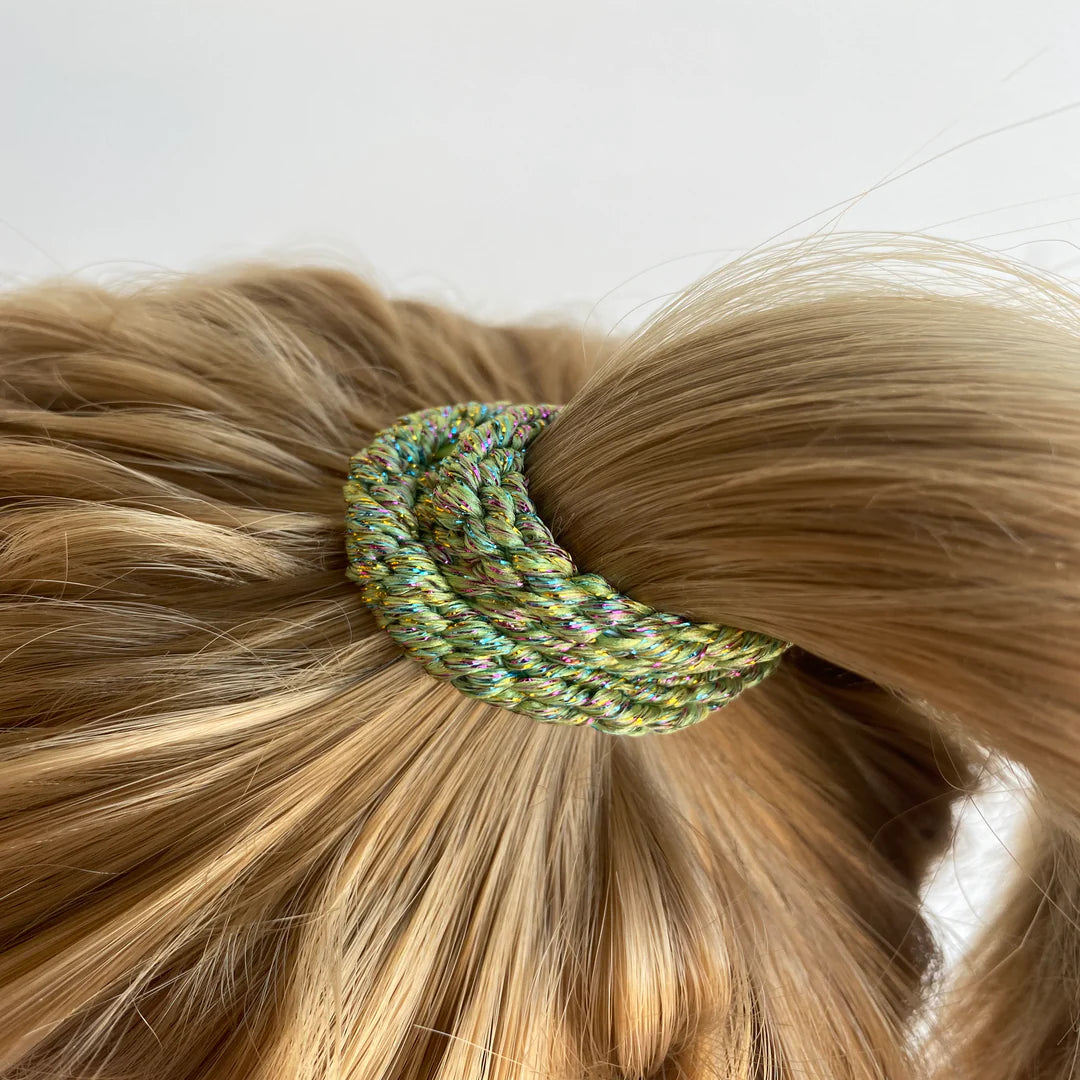 Hair Tie - Grass Green Glitter