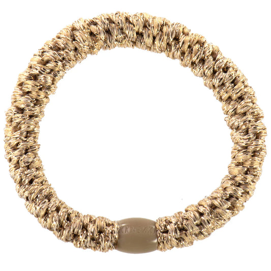 Hair Tie -Beige Glitter