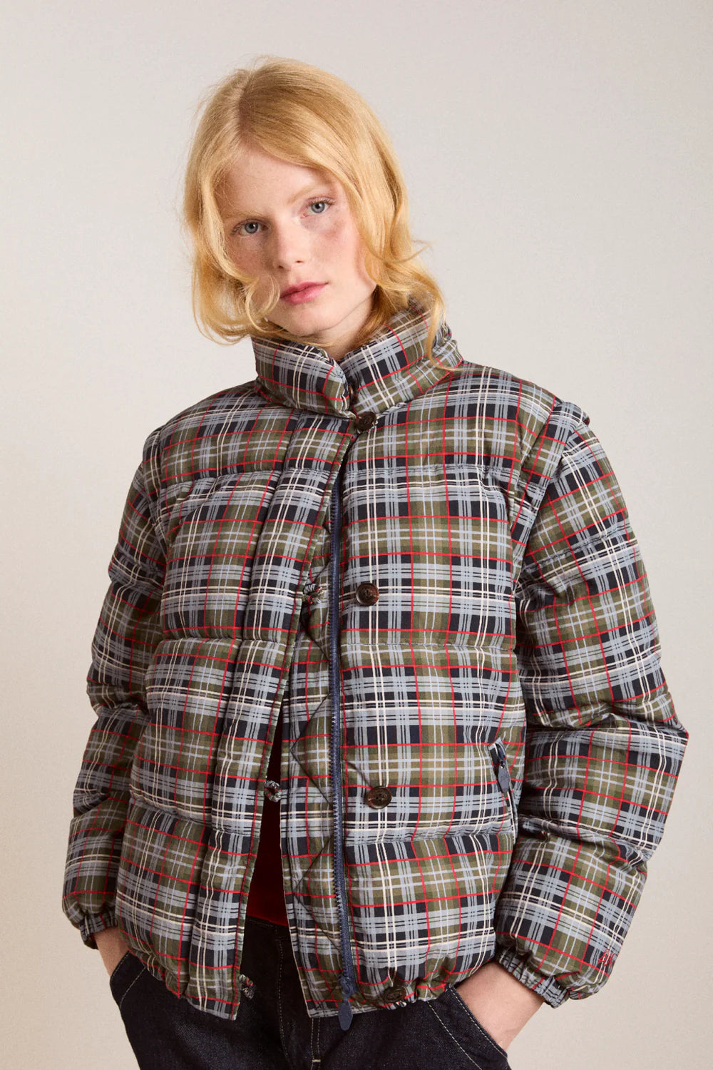 Pearl Multi Check Puffer