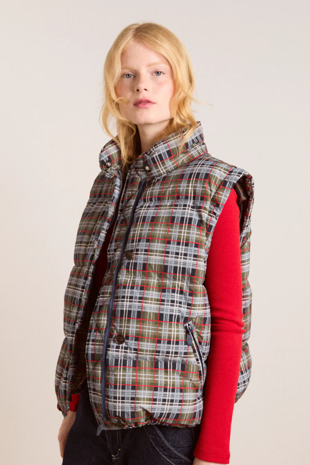 Pearl Multi Check Puffer