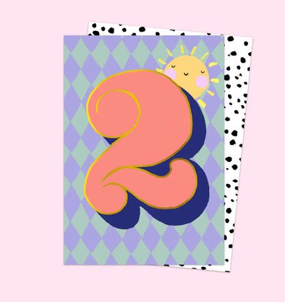 Age 2 Number Greeting Card