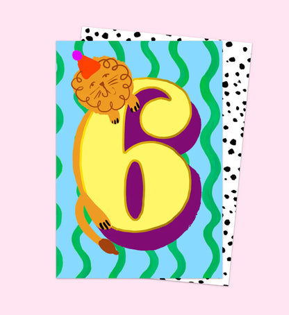 Age 6 Number Greeting Card