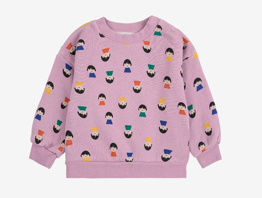 Game Pawns All Over Sweatshirt - Lavender