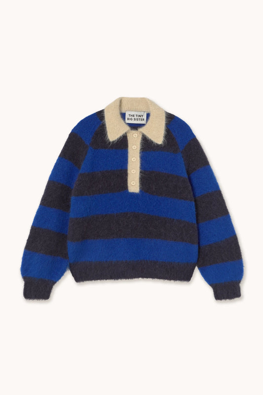 Frank Striped Polo Navy Ultramarine