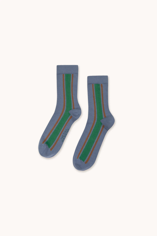 Striped Medium Stone Socks