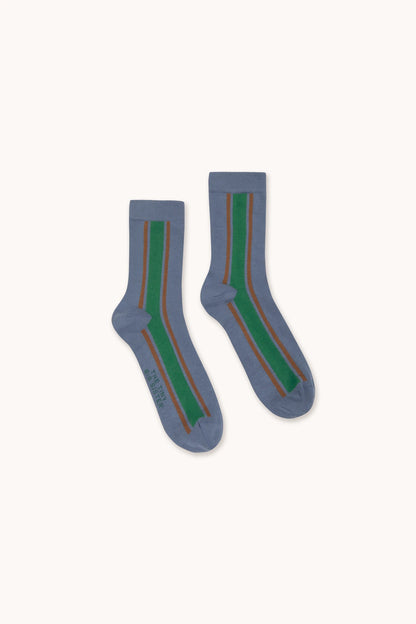 Striped Medium Stone Socks