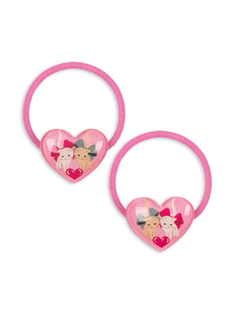 2 Pack Vilma Bow Kitty Hair Elastic