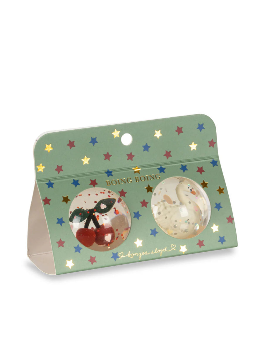 Bouncing Ball Set - Cherry/ Swan