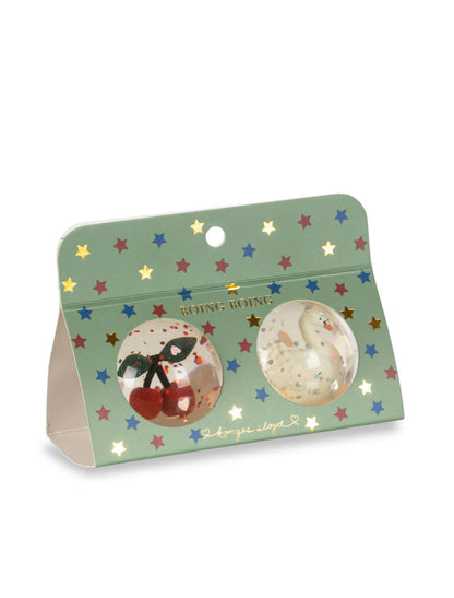 Bouncing Ball Set - Cherry/ Swan