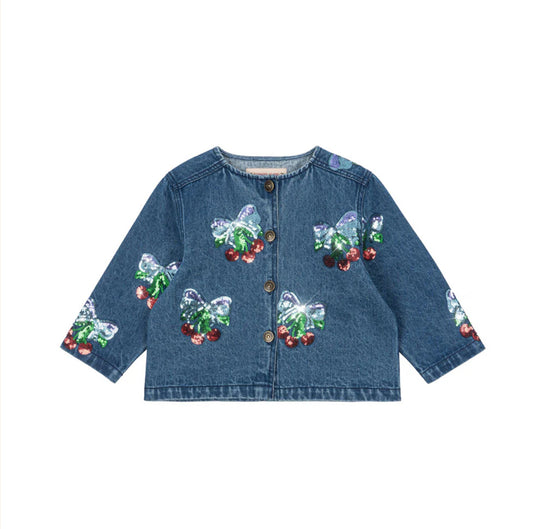 Amarena Sequin Denim Jacket