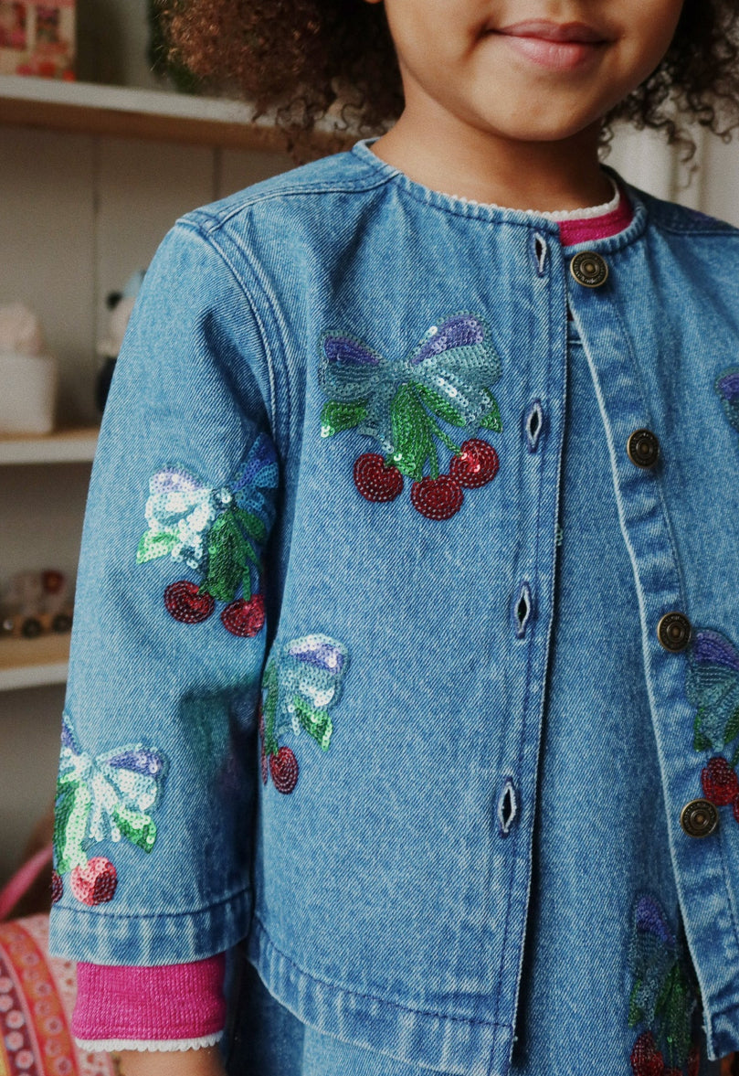 Amarena Sequin Denim Jacket
