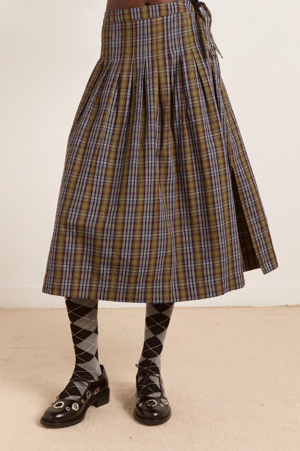 Josie Midi Skirt Multi Check
