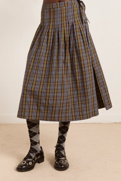Josie Midi Skirt Multi Check