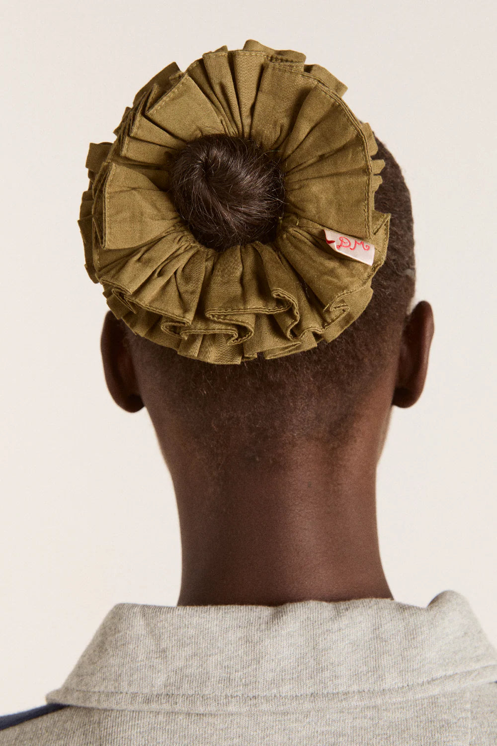 Garter Scrunchie - Olive Satin