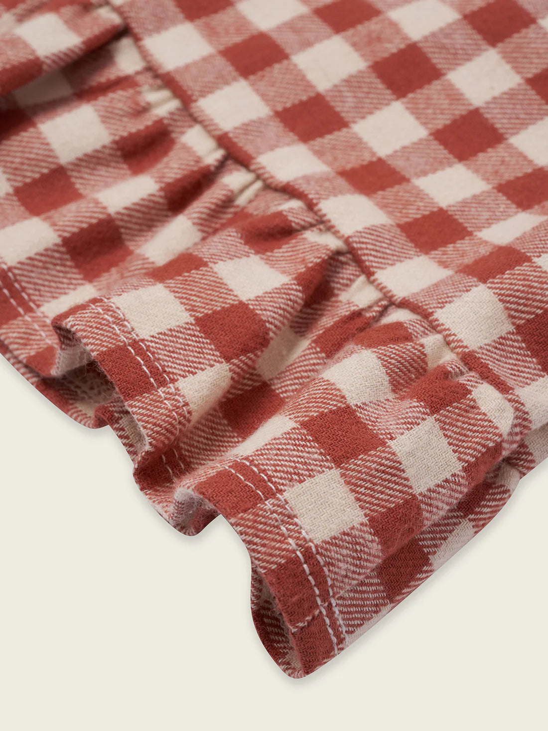 Paprika Gingham Frill Culottes