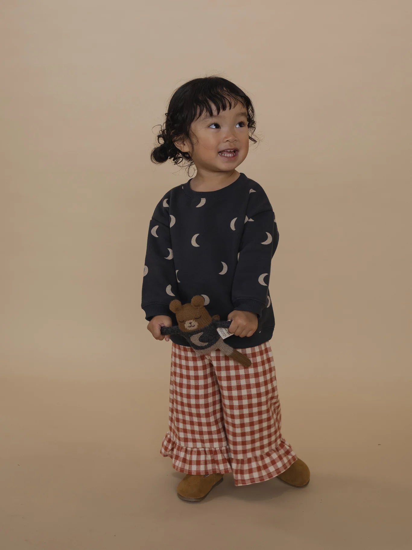 Paprika Gingham Frill Culottes