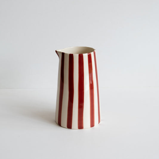 Paprika Candy Stripe Pitcher