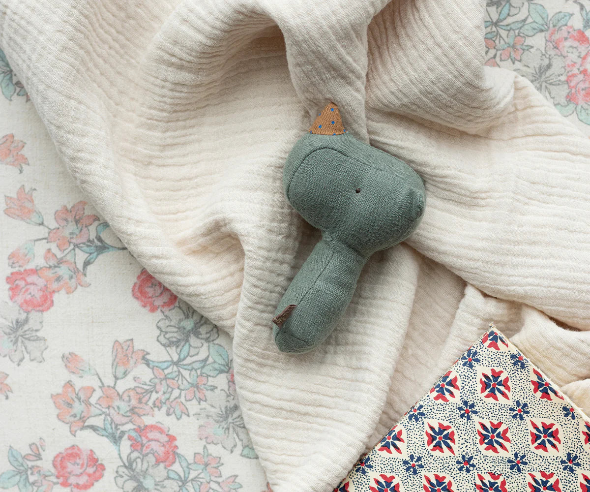 Lullaby Friends Rhino Rattle - Pine