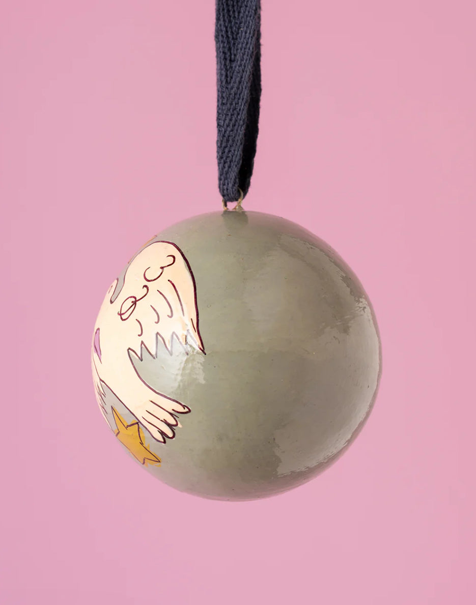 Dove Bauble: Grey