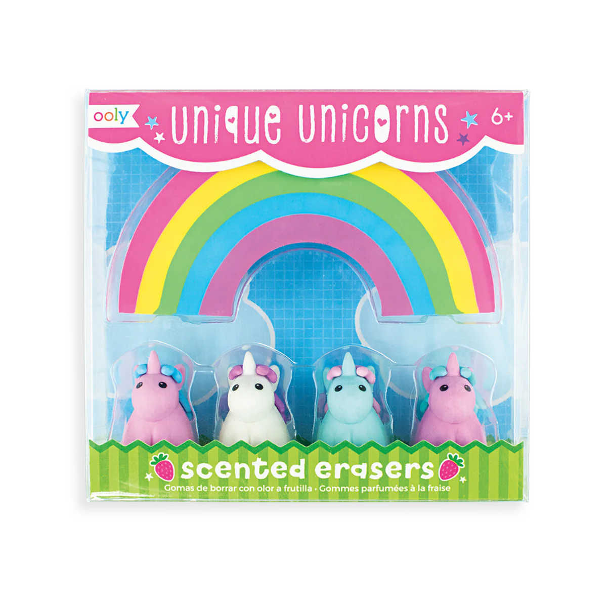 Ooly Unique Unicorn Eraser Set