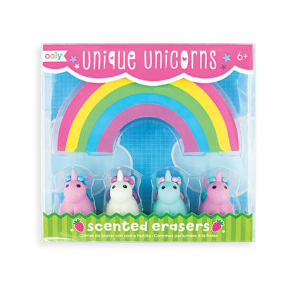 Ooly Unique Unicorn Eraser Set